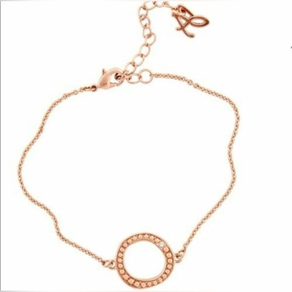 Adore by Swarovski Organic Circle Rose Gold Bracelet with Swarovski crystal